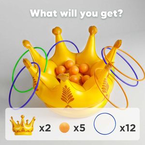 <b>Inflatable</b> Crown Ring Toss & Ball Toss Pool <b>Game</b> Set - Product Image 6