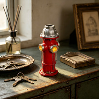 Miniature de poteau d'incendie en résine, figurine décorative avec empreinte de patte, statue décorative pour table, décoration intérieure, souvenir, cadeau