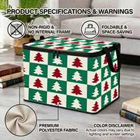 Nouveau produit à succès en stock : Boîte de rangement en non-tissé imprimée sur le thème de Noël, bac de rangement directement du fabricant