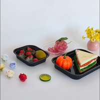 Elegante Einweg-Plastik-Sushi-Box für Catering-Partys und Mahlzeiten zum Mitnehmen