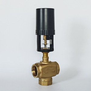 Vanne électrique à trois voies en laiton avec contrôle de température pour la régulation du débit d'eau, utilisation CVC, protection IP54 - Product Image 3