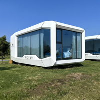Casa Capsula Spaziale Intelligente Innovativa 20FT/40FT, Mini Casa Mobile Portatile Completamente Attrezzata, Ufficio Rapido e Camera da Letto