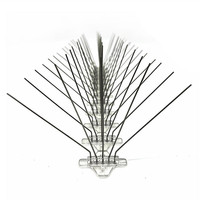 Piques anti-oiseaux en acier inoxydable en gros, base de 48 cm, 60 piques, légères, solution répulsive pour le contrôle des animaux et des insectes, anti-pigeons et anti-mouches