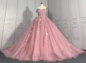 Boda fiesta mujer noche elegancia chica gorda fuera del hombro <span class=keywords><strong>Quinceañera</strong></span> elegante <span class=keywords><strong>2022</strong></span> princesa Rosa vestido <span class=keywords><strong>de</strong></span> baile vestido <span class=keywords><strong>de</strong></span> Graduación - Product Image 2