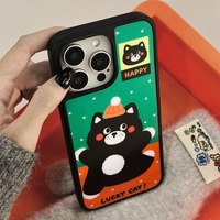 Étui de téléphone de dessin animé à la mode pour iphone16 16pm 16plus 15 étui de protection en fibre de carbone pour 15pm 15pro 15plus 14pm 14pro 14/13/12/11