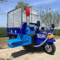Broyeur de fourrage électrique automatique pour l'agriculture, monté sur tricycle, portable pour la ferme, pour la fabrication d'aliments pour animaux, coupe de paille et d'herbe