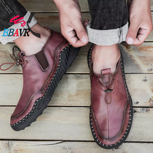 Mocasines Casuales de Cuero Hechos a Mano con Punta Baja y Diseño Explosivo para Hombre - Product Image 5