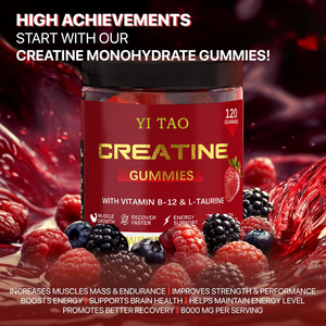 Gomitas de Creatina Sin Azúcar Directas de Fábrica, Suplemento Pre-Entrenamiento, Etiqueta Limpia, Opción Vegana para Fitness de Adultos - Product Image 2