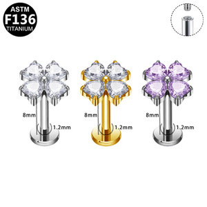 <b>Titanium</b> Earrings Butterfly Mushroom Flower <b>Studs</b> ASTM F136 <b>Titanium</b> For Ear Piercing Jewelry Unisex Daily Wear - Product Image 5