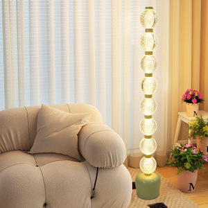 Modern Minimalist Pearl <b>String</b> Standing Floor Lamp Designer for Living Room Dining Room Bedroom Study Showroom Homestay - Product Image 2