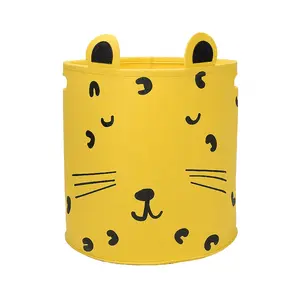 Cartoon Children's Toy Storage Basket Washable Felt Dirty Clothes Basket felt storage basket