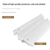 Profilé LED mural intelligent sans plafond, série 6000, en aluminium, pour éclairage encastré, directement de l'usine