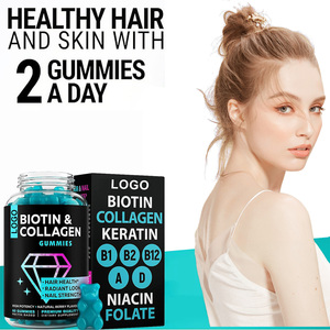 Gommes de beauté au collagène biiotine Gommes à la vitamine A D3 <span class=keywords><strong>B1</strong></span> <span class=keywords><strong>B2</strong></span> <span class=keywords><strong>B6</strong></span> B12 avec biotine et <span class=keywords><strong>vitamines</strong></span> pour la peau Gommes au collagène avec GMP - Product Image 3