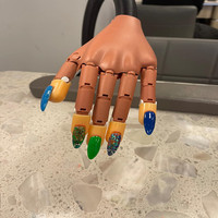 Kit d'entraînement professionnel pour la pose d'ongles en acrylique et silicone + 100 faux ongles, réglable, flexible, nouveau design, manucure DIY