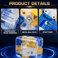 Labirin Mini 3D Berputar dengan Bola Bergulir 3x3x3 Plastik untuk Anak-anak, Melatih Keseimbangan, Mengasah Otak, dan Menghilangkan Stres