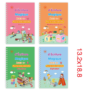Cahier de calligraphie Sank Magic 3D à rainures pour enfants, apprentissage des chiffres et des lettres, cahier d'exercices de traçage, cadeau - Product Image 4