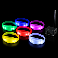 Bracelet LED télécommandé GFLAI, portée 1000m, programmable DMX RGB, pour concerts, événements festifs, vente en gros