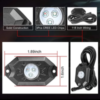 Kit de Luces LED RGB 4/6/8 en 1 con Control por Aplicación y Música, Alta Potencia, Impermeable, para Camiones, ATV, Chasis, Iluminación Ambiental