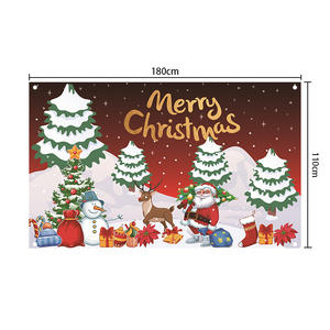 <b>Christmas</b> <b>Decoration</b> Party Arrangement Supplies Background Hanging Tape Cloth Lamp Atmosphere Flag Customization Waterproof - Product Image 4