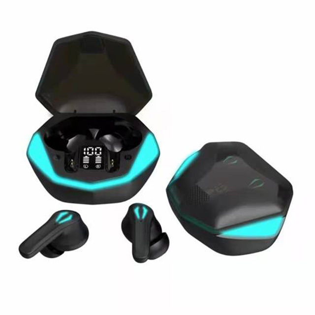 Newest RGB Light Wireless TWS In-Ear Earbuds with Mic for Mobile Phone Gaming
