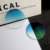 Lentes de gafas de sol EXIA M10A, 1,61, UV400, SHMC, revestimiento verde, Color azul cian degradado
