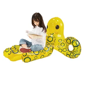 Interessante Octopus Opblazen Bubble Bank Kinderen L-Vormige Dier Cartoon Air Ligstoel Opblaasbare Bank Voor Kinderen