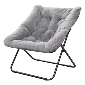 Большой Диван, складной стул, просторный стул для гостиной, спальни, стул в форме Луны с металлической рамой