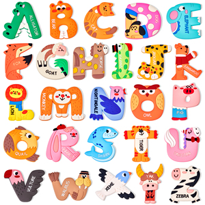 Joycat - Juguetes Educativos Magnéticos para Refrigerador, Creativos, de Dibujos Animados, de PVC Suave, Resistentes al Agua, de Colores Mezclados, con Forma de Letras, para Uso Diario - Product Image 1