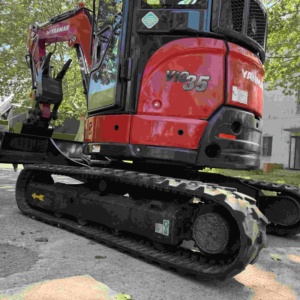 Excavadora Yanmar ViO35 Roja de Tipo Oruga para Construcción - Product Image 1