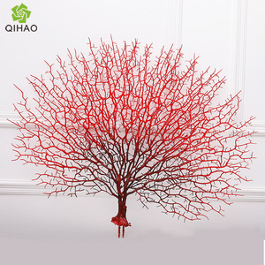 Rama de Pavo Real Artificial, Árbol de Coral con Puntos Rojos, Negros, Verdes, Azules y Blancos, Decoración para el Hogar, Planta de Plástico Realista QH-48154 - Product Image 3