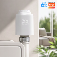 Vanne de régulation de température électrique compacte blanche, contrôleur de température intelligent, utilisable pour le chauffage intérieur