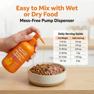 น้ำมันปลาแซลมอน USMILEPET OEM/ODM โอเมก้า 3 น้ำมันปลา 251 มล. น้ำมันปลาแซลมอนสำหรับสุนัข ดูแลสุขภาพสัตว์เลี้ยง น้ำมันปลาแซลมอนป่าสำหรับสุนัข บำรุงผิวและขน - Product Image 6