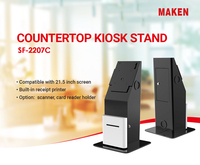 Support de kiosque d'ordre de machine d'affichage de kiosque d'individu en métal de bureau avec l'imprimante intégrée de reçu