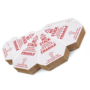 (Paquet de 50) Cones de signalisation anti-empilage pour marchandises fragiles, personnalisables avec logo, en carton ondulé pour alertes d'expédition - Product Image 6