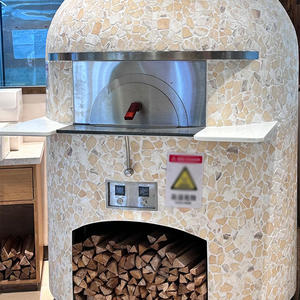<span class=keywords><strong>Four</strong></span> à pizza commercial de grande taille, de style napolitain, italien, à bois, en briques <span class=keywords><strong>d</strong></span>'<span class=keywords><strong>argile</strong></span>, pour l'extérieur, fonctionnant à la fois au gaz et au bois, pour les boulangeries et les restaurants - Product Image 2
