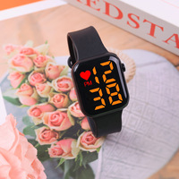 Jam Tangan Sport Anak Laki-laki Perempuan Unisex Mewah Casing Plastik Kotak Digital LED Murah Grosir Pabrik 2026