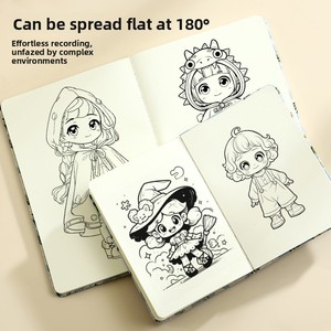 Diario de tela A6 transfronterizo, estilo Instagram, para escuela, viajes, con espárragos decorativos, cuaderno grueso, planificador, regalo, inalámbrico - Product Image 5