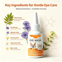 Waylemo Nettoyant Anti-Traces de Larmes pour Chiens et Chats, Lavage Oculaire, Élimine les Crasses, Atténue les Marques Brunes, Action Rapide, Doux, 60ml
