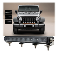 Barre lumineuse LED tout-terrain pour voiture 12V 24V, barre lumineuse LED à émission latérale simple rangée pour SUV ATV UTV 4x4