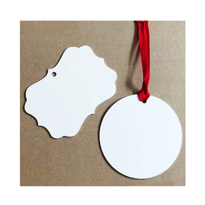 Ornements de Noël vierges en MDF 2026 pour sublimation, décorations de fêtes en gros, fournitures de suspension en bois - Product Image 3
