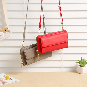 Neueste Mode PU Leder Mini Geldbörse Einfarbige Geldbörsen Modische Handy taschen für Mädchen