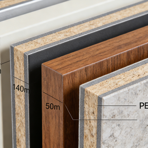 Panneau composite en aluminium (ACP) de haute qualité avec âme en PE, 3 mm, 4 mm, 1220x2440 mm, pour revêtement de <span class=keywords><strong>façade</strong></span> de bâtiment - Product Image 1