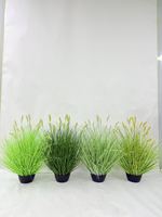 Hautement simulé intérieur décor à la maison vert plastique artificiel oignon herbe en pot queue de roseau arbre pour paysage de pâques en pot roseau