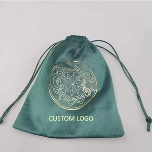 Customized Soft Flannel Drawstring Jewelry Pouch Small Velvet Cosmetic Gift <b>Bag</b> Patterned Letters Customizable Necklace Storage - Product Image 6