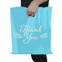 Sac découpé en plastique vierge HDPE avec poignée découpée, léger, imprimé avec logo personnalisé, pour l'emballage de produits de détail, d'épicerie, de fruits et de courses
