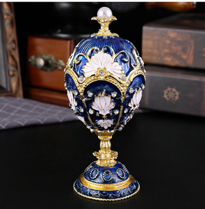 Fabergé-Lấy cảm hứng từ thanh lịch Nga kim loại thủ công mạ vàng men trứng hộp đồ trang sức động vật theo chủ đề giáng sinh nhà & Quà Tặng - Product Image 6