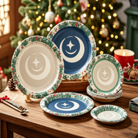 Assiettes à pizza jetables robustes, non blanchies, 100 % compostables et biodégradables, fabriquées à partir de bagasse