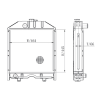 Radiateur de remplacement pour système de refroidissement de tracteur Fiat 05153481 5159617