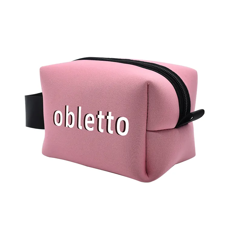 Fashion custom printed multi color waterproof neoprene pouch makeup bags cosmetic handbags