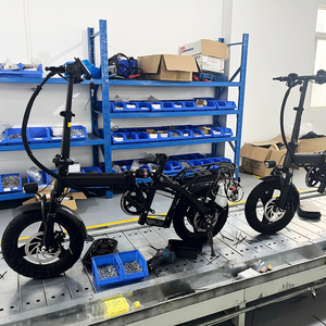 Vélo électrique <span class=keywords><strong>pliable</strong></span> mini 14 pouces sans balais 350W, vitesse unique, batterie lithium 500Wh, freins à disque, portable, rangement pour coffre de voiture ou <span class=keywords><strong>appartement</strong></span> - Product Image 4